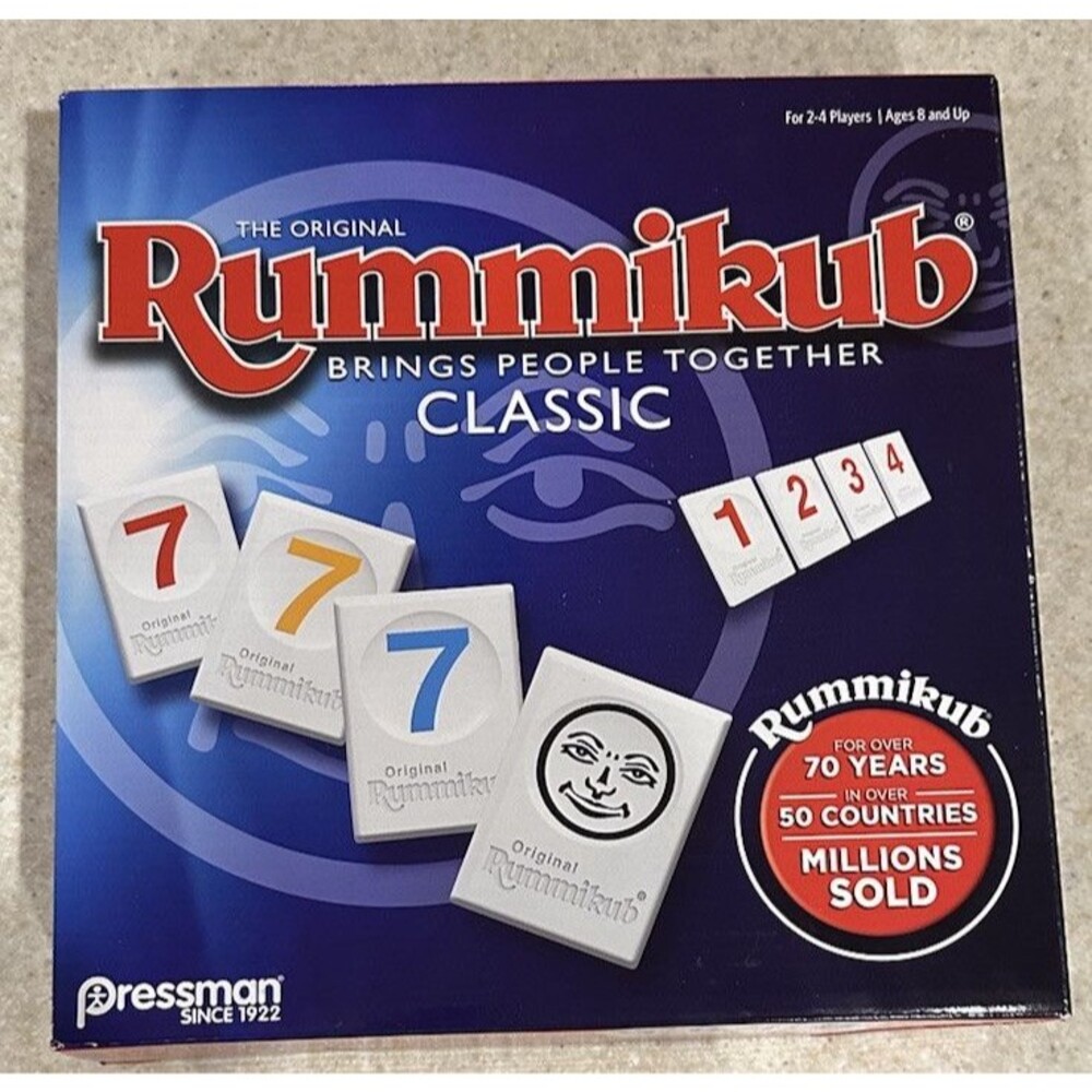 Rummikub by Pressman - Classic Edition - The Original Rummy Tile Game, Blue